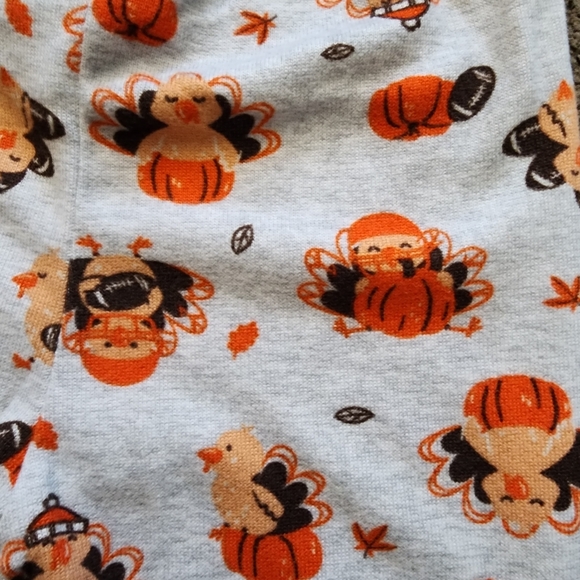 Grey Fall Football Turkey Pajamas, Kid's 5 - Picture 5 of 7